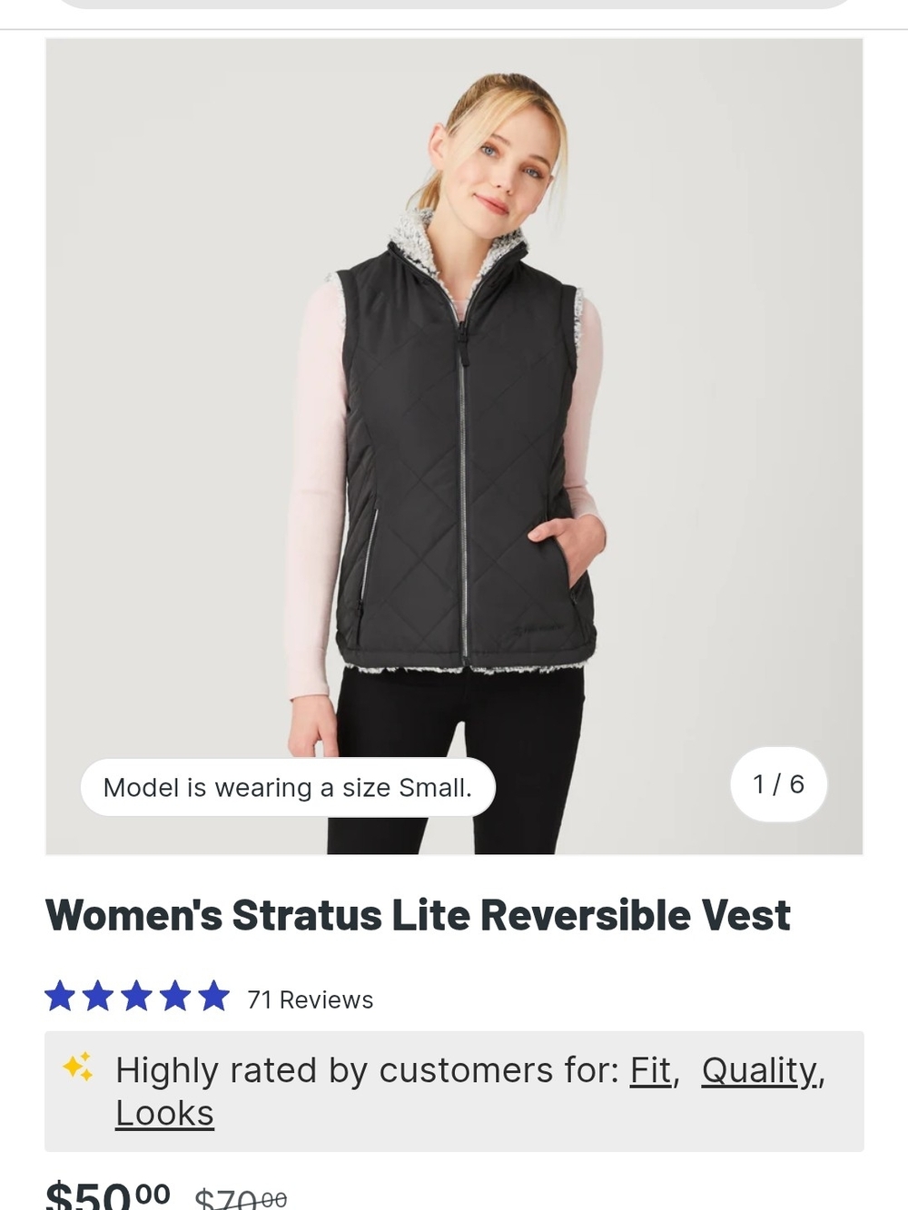 Free Country Black Quilted Outerwear Tag Detail